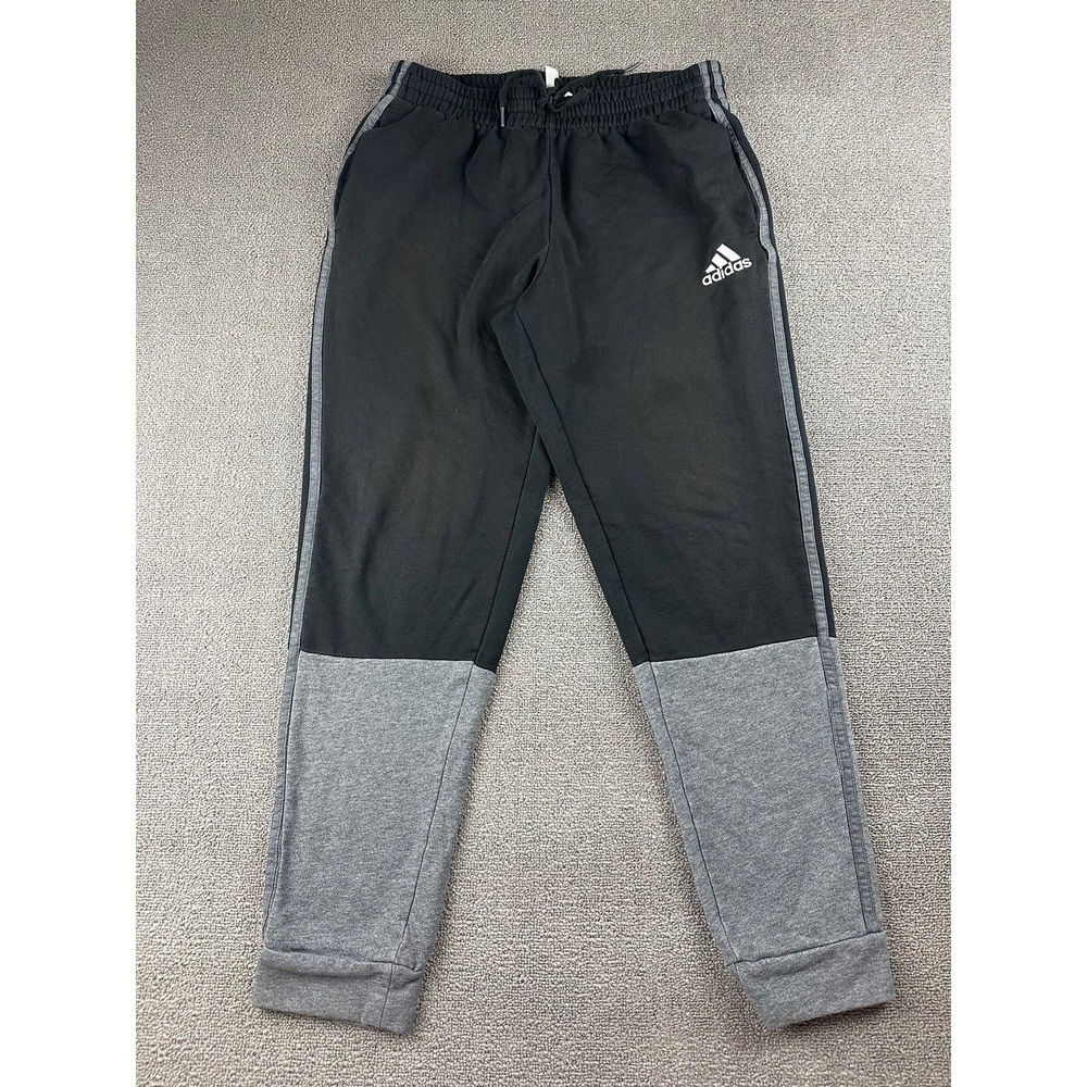 Adidas Essentials Melange French Terry Jogger Pants‎ Men L Black Gray Athletic